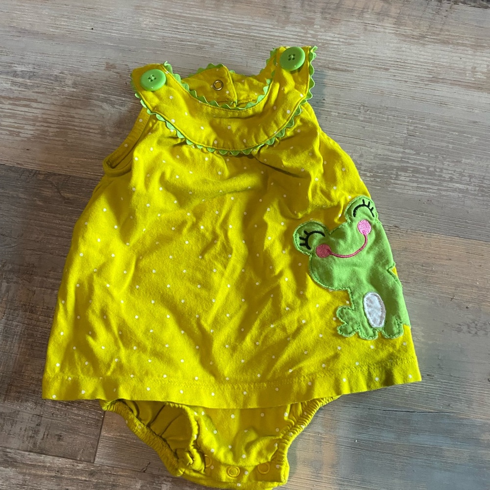 Carter's Bright Yellow Baby Outfit with Green Accents